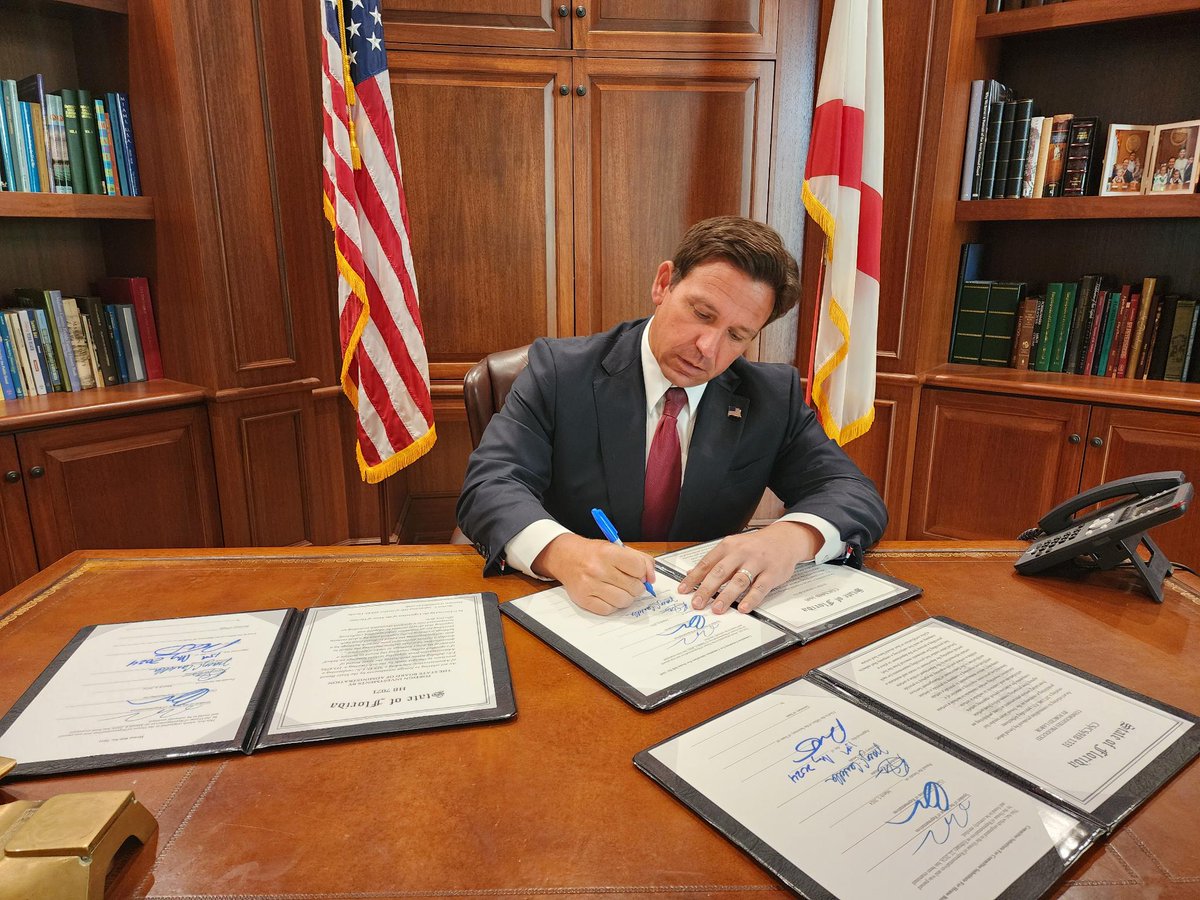 The legislation I signed today—HB 1645, HB 7071, and HB 1331—will keep windmills off our beaches, gas in our tanks, and China out of our state. We’re restoring sanity in our approach to energy and rejecting the agenda of the radical green zealots. Furthermore, we’re going to