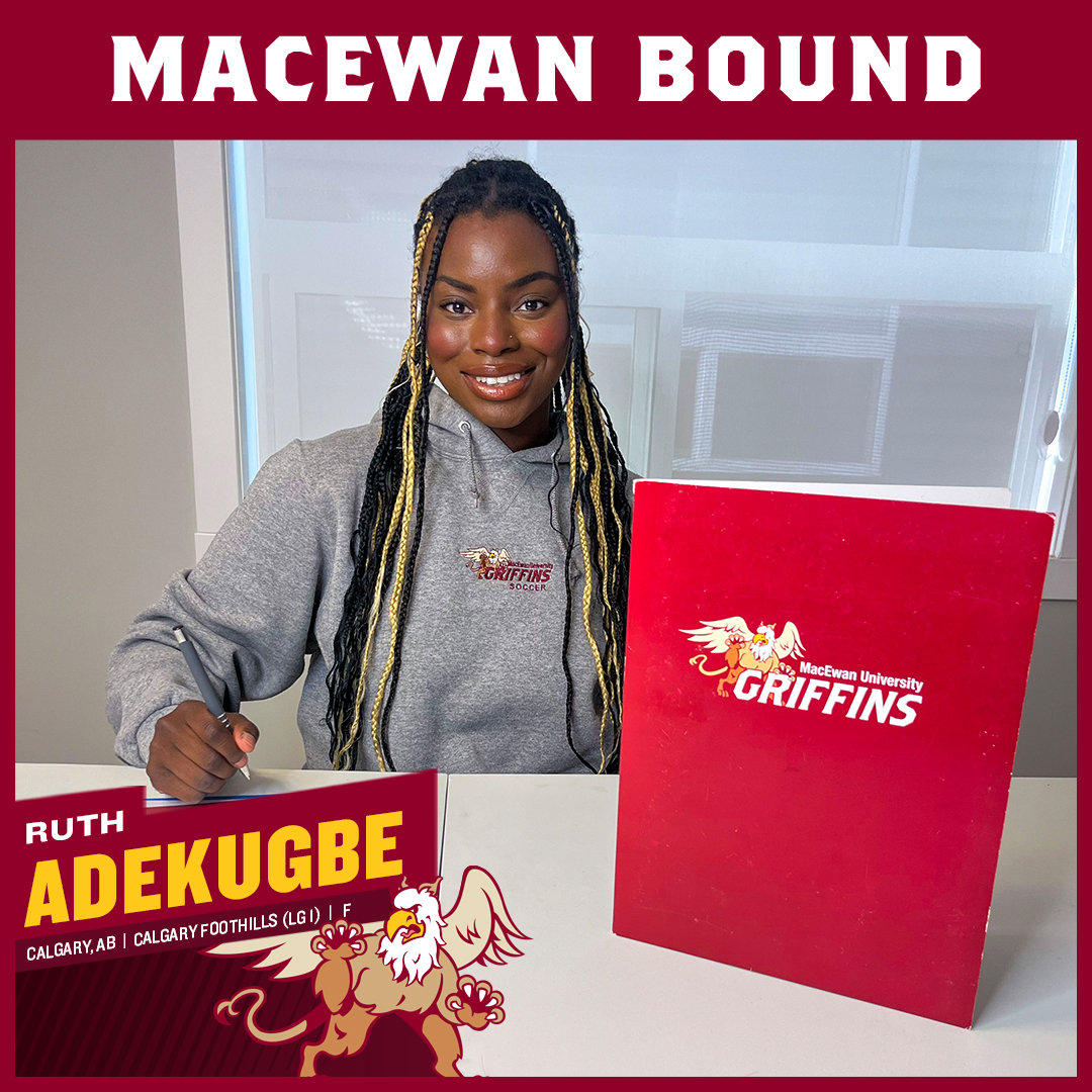 W⚽️| RECRUIT With previous @USPORTS_Soccer experience & work as a high performance coach for @calgary_rangers, @FoothillsSoccer League 1 product Ruth Adekugbe bringing her talents to @GriffinsSoccer in 2024. Welcome to @MacEwanU! #GriffNation STORY➡️macewangriffins.ca/sports/wsoc/20…