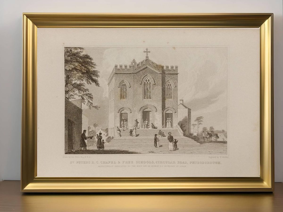St Peters Chapel Phibsborough 1832 Antique Print
Engraved by B Winkles after a drawing by George Petrie. 
#antiques #gallerywall #vintagedecor #dublin #phibsborough #antiqueshop links.antico.gallery/WJW/
