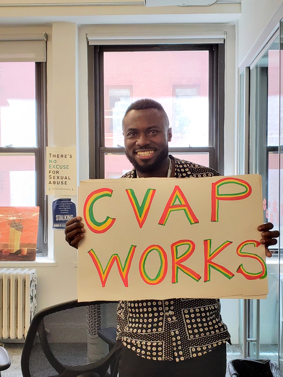 This day last week we took to the steps of City Hall in a united call for restored CVAP funding. We heard stories of strength found through working with CVAP, and these signs from last week's poster-making session capture the essence of why #NYCNeedsCVAP!