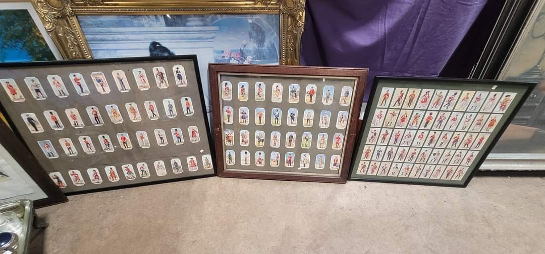 Quite the collection of framed military cigarette cards at the Collectable Curios stalls in St George's, certainly a good buy for the collector! info@collectablecurios.co.uk #MilitaryCigaretteCards #FramedCigaretteCards #CigaretteCards #Collector #StGeorgesMarketBelfast