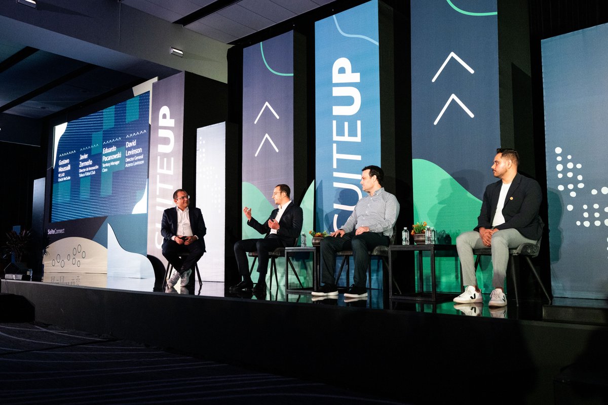 #SuiteConnect Mexico City was a success! 🇲🇽 Our own Gustavo Moussalli and Craig Sullivan shared the latest additions to the suite to help Latin American businesses do more with less. Thanks to @mdantus and our customers @TolucaFC, @AcerosLevinson, and Clara for coming on stage.