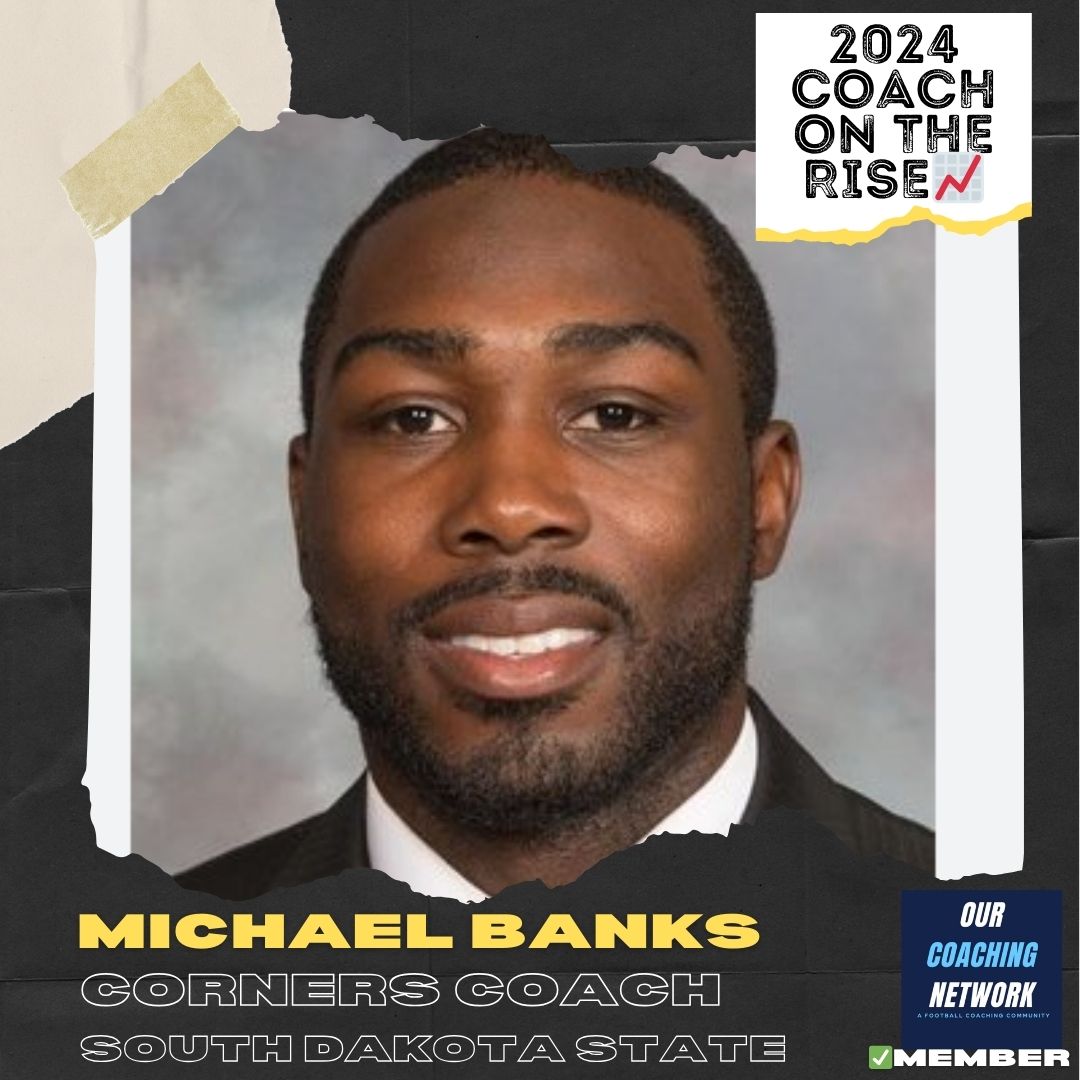🏈FCS Coach on The Rise📈

<a href="/GoJacksFB/">SDSU Football</a> Corners Coach <a href="/Coach_MBanks24/">Michael Banks</a> is one of the Top DB Coaches in CFB✅

And he is a 2024 Our Coaching Network Top FCS Coach on the Rise📈

FCS Coach on The Rise🧵👇