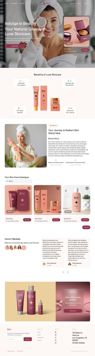 I designed a stunning landing page aim to convert sales & user friendly
Why this works:
High quality hero images & catchy copy
Benefit-driven CTA
About Us
Display of High Image of the product
Testimonials
Driven CTA 
Intrigue with design
#uidesign #uiuxdesigner