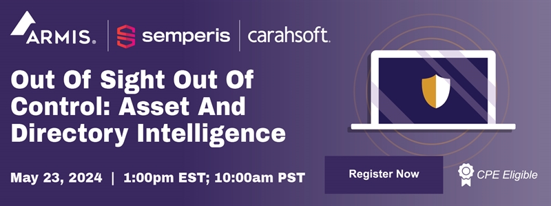 Join Semperis Senior Solutions Architect, Rob Ingenthron and @Armis SE Manager, Michael Atkinson for a joint webinar on the risks of unknown threats and why every organization needs a response and recovery plan. Register now to learn more: carahevents.carahsoft.com/Event/Details/…