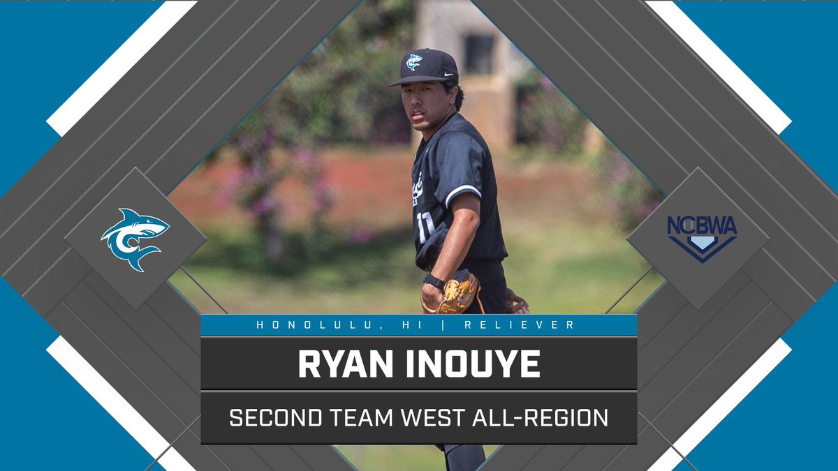 𝐁𝐄𝐒𝐓 𝐈𝐍 𝐓𝐇𝐄 𝐖𝐄𝐒𝐓 Congrats to our single season saves leader, Ryan Inouye for being selected NCBWA West All-Region Second Team. Ryan Inouye finished the year with a 1.85 ERA, 13 Saves, and a .172 avg against in 24.1 IP. #KeehiBuilt
