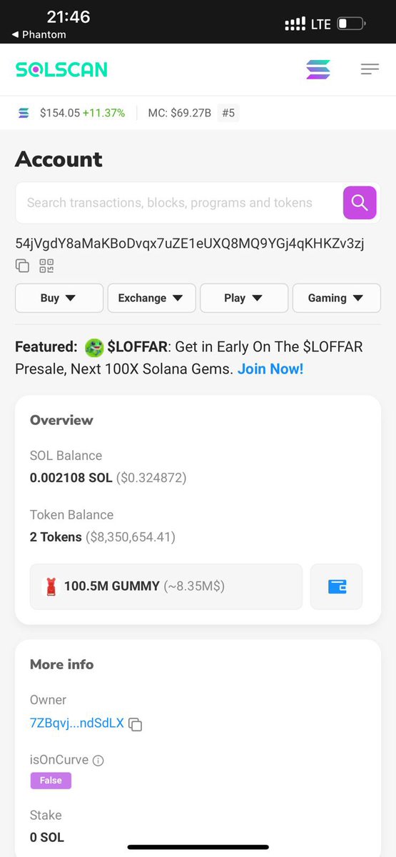 10% of total $GUMMY supply now staked… 🤯