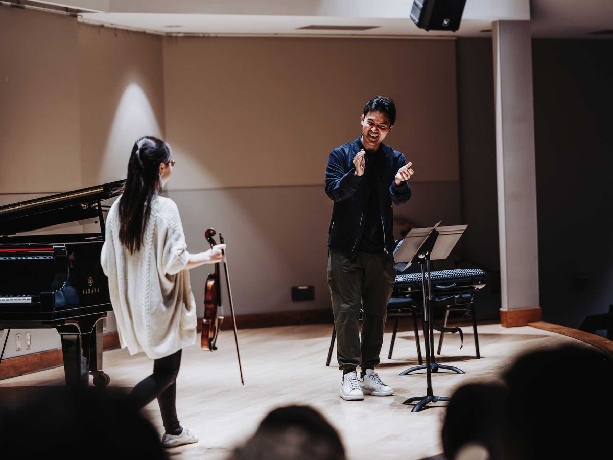 An incredible masterclass with the one and only @raychenviolin and musicians in our #NACOMentorship program, Qiyue He, Emma Reader-Lee, and Hannah Corbett! 🎻✨