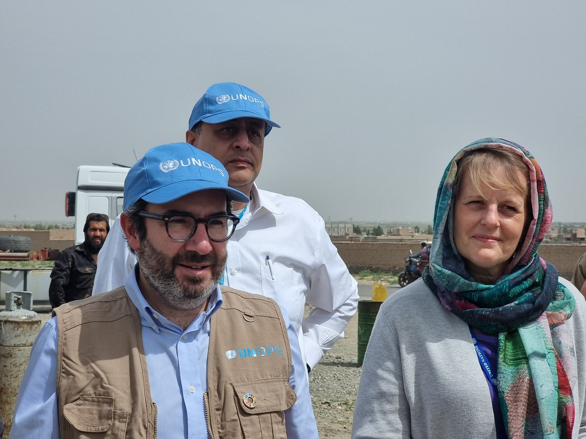 In Herat, Afghanistan, I saw the impact of our @UNOPS-@WorldBank Community Resilience & Livelihoods project in rural communities, supporting 32K households with short-term employment opportunities with projects (roads, irrigation) that benefited 119 communities.
