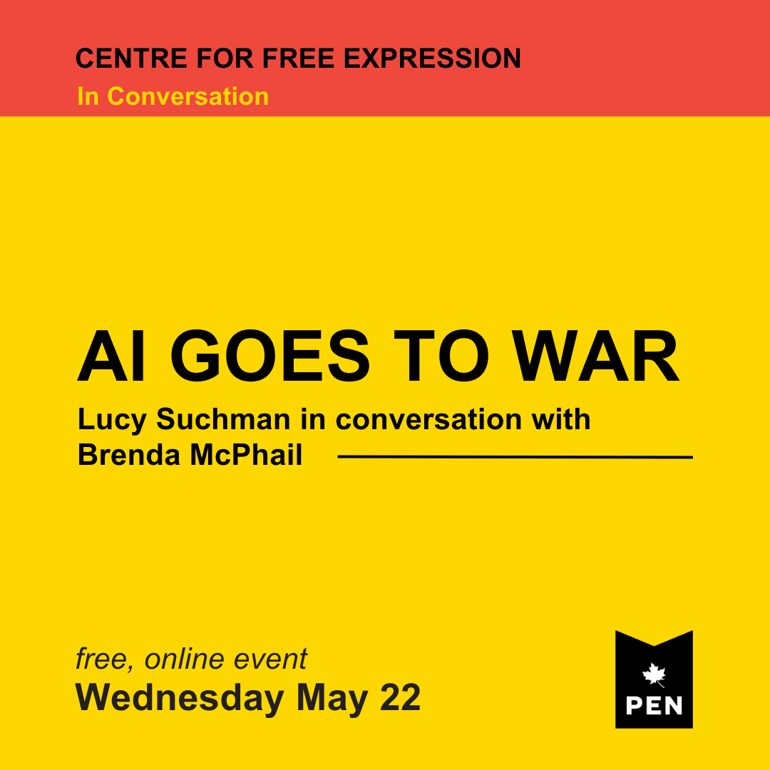In one week, join us online for a conversation on Artificial Intelligence being used in warfare.