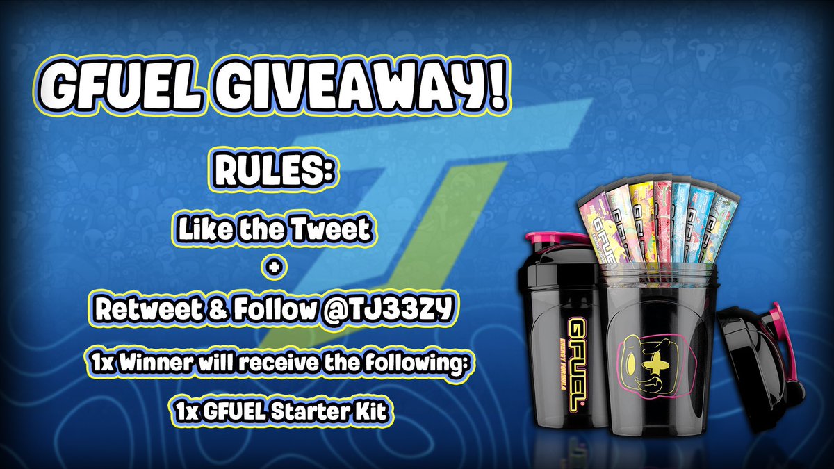 It’s that time! 

Another @GFuelEnergy giveaway!

1 GFUEL Starter Kit Up for Grabs!🔥

To enter:
Follow ❤️
Retweet 🔁

Winner will be announced June 1st!

Best of luck!