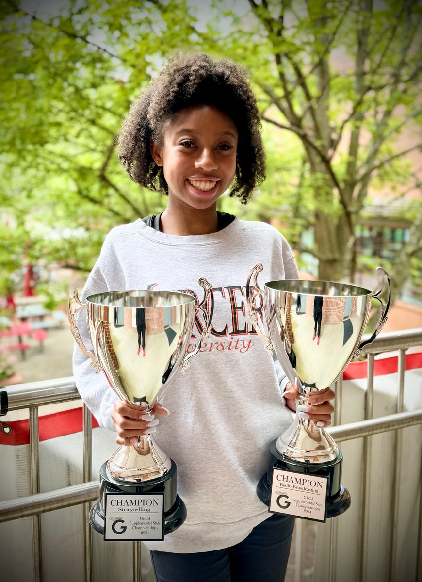 Congrats to Kayce Brown ‘25 — state champion in both Storytelling AND Radio Broadcasting at the first inaugural GFCA Supplemental State Tournament. Yeah Kayce!!