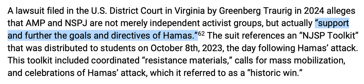 One of Singham’s non-profits, The People’s Forum, instructed members to occupy Columbia's campus. NJSP, another Singham non-profit, gave out a post-Oct 7 toolkit with 'resistance materials' calling the Hamas attack an 'historic win.' Insane.