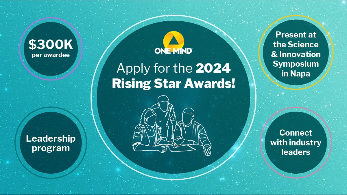 Are you an early-career investigator looking for funding 💸, connection to #neuropsych experts 🫱🏾‍🫲🏼 & leadership training 🎤? Apply for the 2024 One Mind Rising Star Awards! Applications are open for the $300K grant through 6/6. Learn more: onemind.org/rising-star-aw…