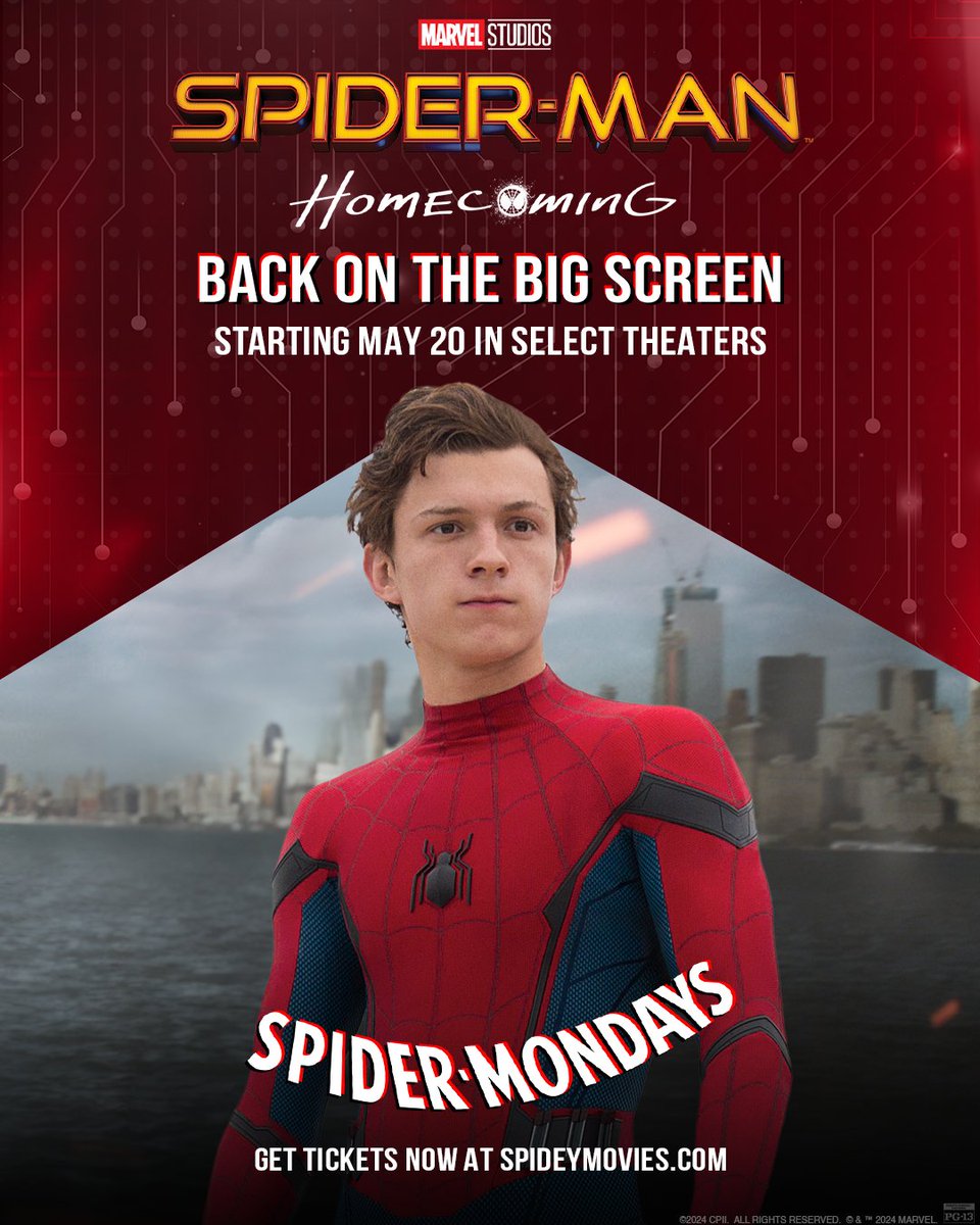Ready to go home? #SpiderManHomecoming is BACK in select theaters beginning Monday for a limited time. Get tickets: spideymovies.com