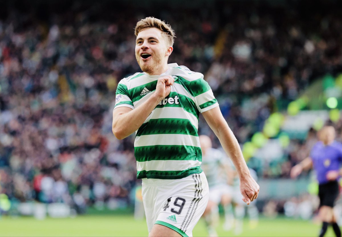 James Forrest appreciation tweet goal tonight, 12 league titles and 23 major honours in total. 💚💚💚
