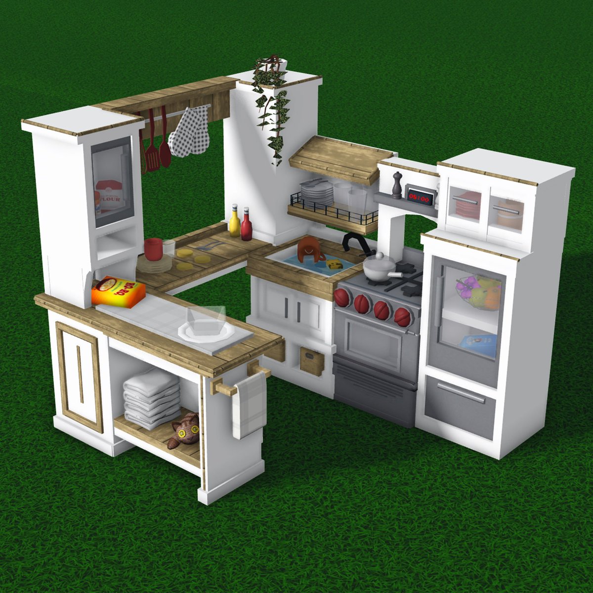 End of my Toy Kitchen era 😲
Here is ALL of my Toy Kitchens in Bloxburg! 

A thread 👇