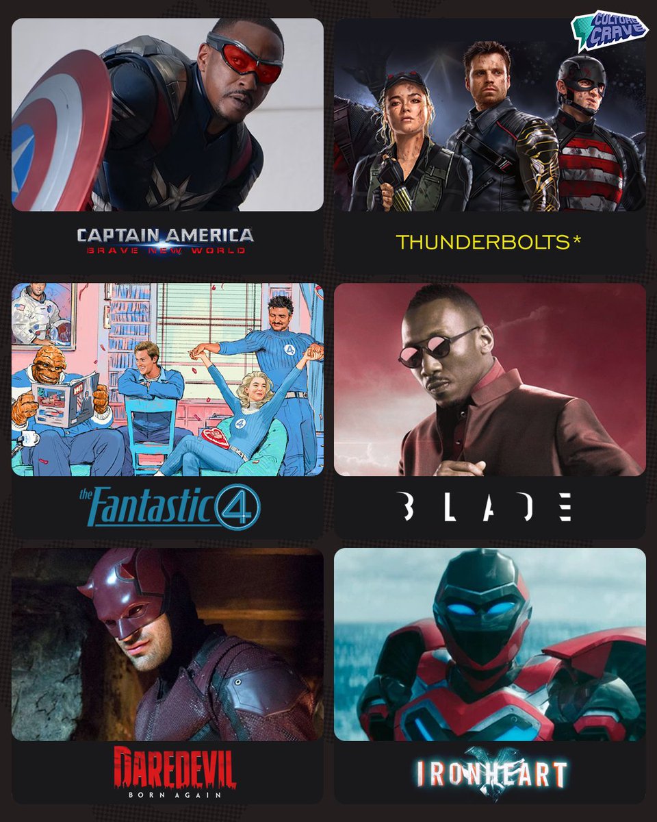 CultureCrave's tweet photo. MCU projects set to release in 2025 🎥 https://t.co/qgTXoNyOnM