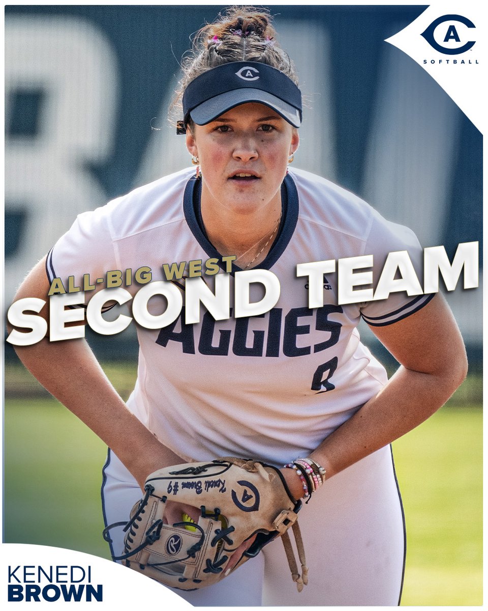 𝐃𝐎𝐌𝐈𝐍𝐀𝐍𝐓 𝐈𝐧 𝐭𝐡𝐞 𝐂𝐢𝐫𝐜𝐥𝐞 🔥 Kenedi Brown receives Second Team All-Big West honors, concluding her career as one of the most decorated UC Davis pitchers of all time! 🗞️bit.ly/44ZPn6F #GoAgs