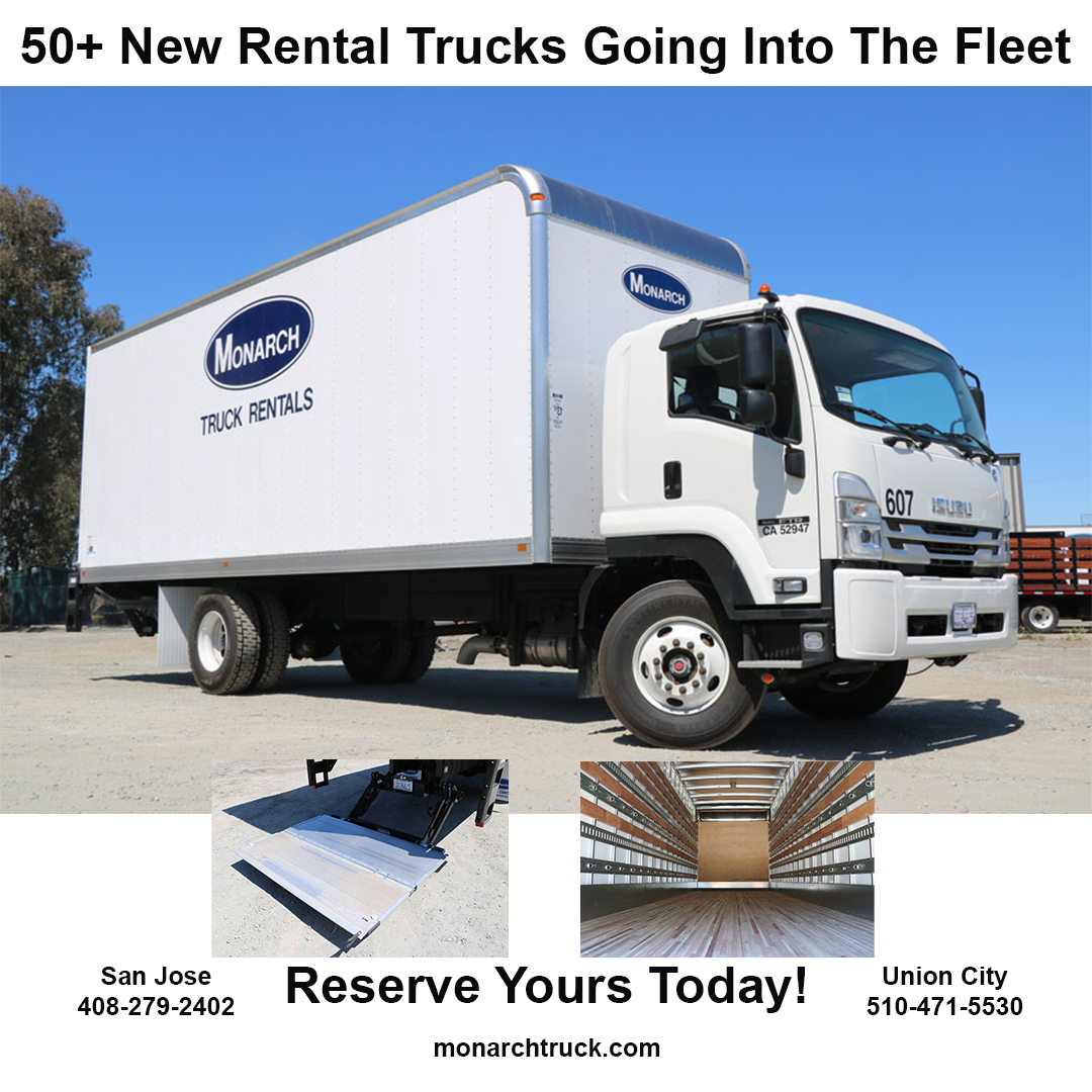 We’ve expanded our rental fleet with over 50 new vehicles, including the stunning 2024 Isuzu FTR 26ft x 108'H x 102'W Box Van with a liftgate. This model features 2 rows of E Track, 2 rows of Cargotrol, wood slats, a threshold plate, and a 3300 lbs capacity liftgate.