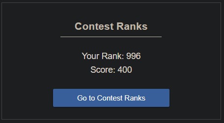 🎉 Exciting News ! 🎉

Participated in CodeChef STARTERS 134 contest and successfully solved 4 out of 7 problems. And was able to Get a Global rank of 996.

Keep coding, keep growing ! 👨‍💻🌟

#CodeChef #Programming #coding #ProblemSolving #CodingLife #DeveloperCommunity #connect