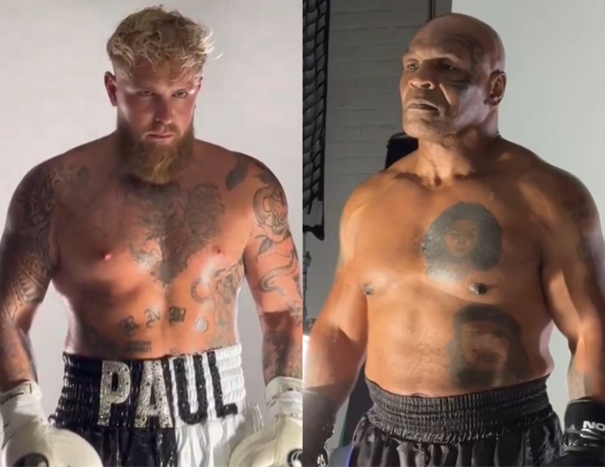 Jake Paul and Mike Tyson physique comparison ahead of their fight‼️🥊👀
