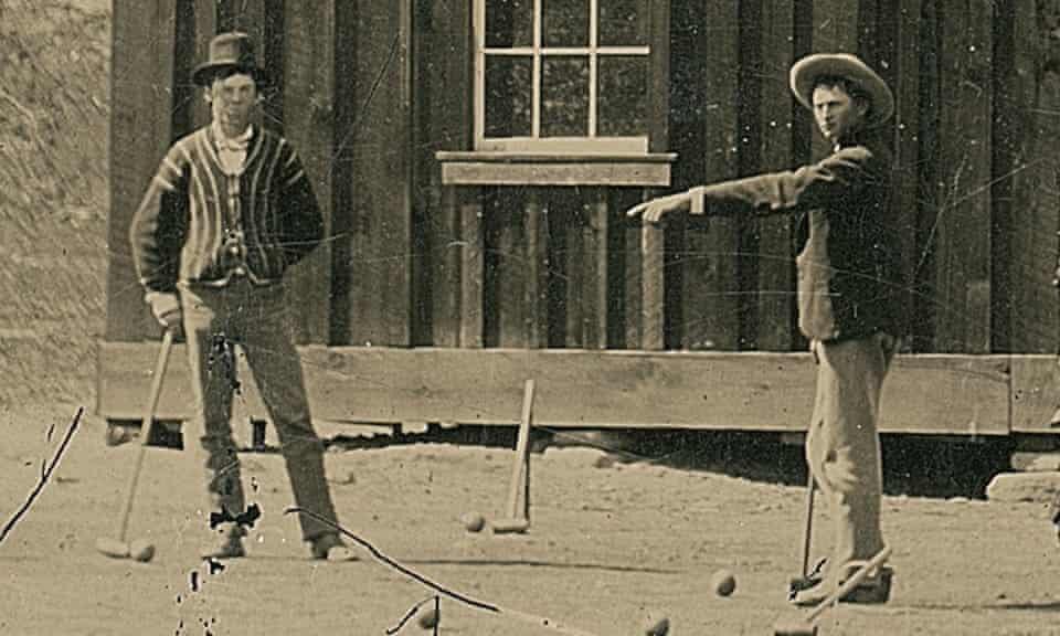 Billy the Kid playing croquet.
This rare photo shows Billy the Kid sporting not a rifle, but a croquet mallet. It was discovered in 2015 by Randy Guijarro, who paid just $2 for the tintype and two other photographs at a Fresno antique shop. The item is now estimated to be worth m