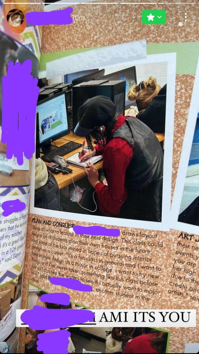 THEY PUT ME IN THE YEARBOOK BRO 😭😭😭 I WASNT EVEN DOING MY WORK I WAS DRAWING DILUC....