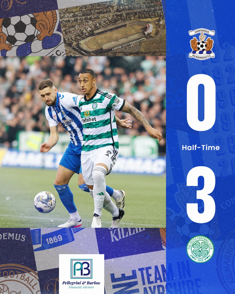 Half time at Rugby Park.