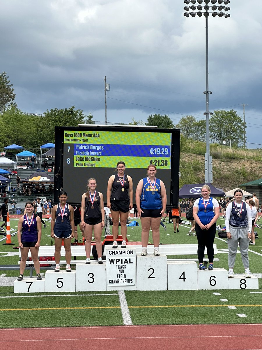 Congratulations to Jayla Antomachi on a 5th place finish in the shot put at the @wpial7 track and field championships. @Shalerathletics #WeAreSA #TitanPride