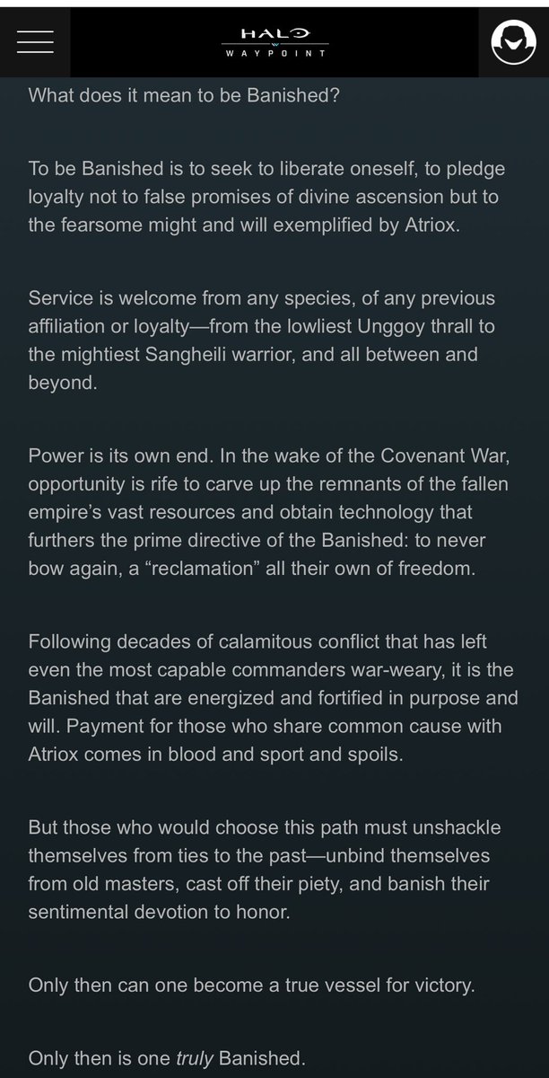 No, they didn’t. The Banished has always been this pragmatic. 

Everyone calls them “Covenant 2.0” yet in reality they are quite different. This section from the new CF article sums it up perfectly