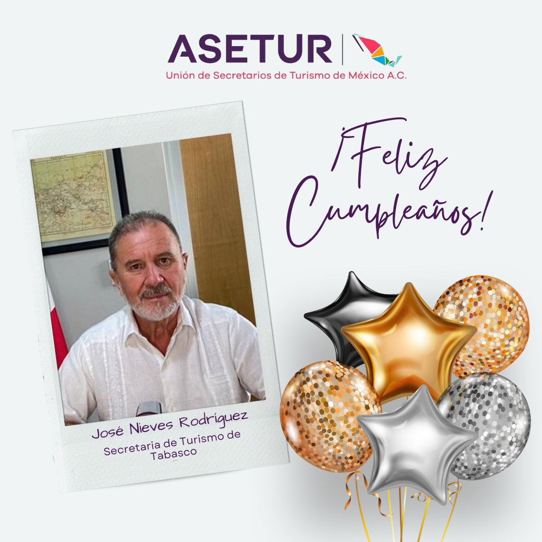 ¡Hoy celebramos a nuestro querido compañero José Nieves, Secretario de turismo de #Tabasco, en su día especial! Que este cumpleaños esté lleno de sonrisas, amor y momentos inolvidables. ¡#FelizCumpleaños y que tengas un año lleno de éxitos y bendiciones!