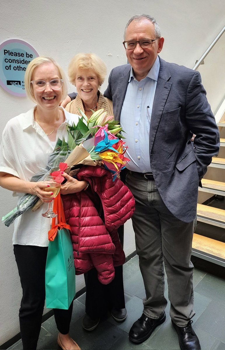 Many congratulations to our colleague Professor @PHardelid for her inaugural lecture 'Knowing me Knowing Flu' at @UCLchildhealth today. Pia, Professor Catherine Peckham (@ich_ppp founder) and @cortina_borja are in the rhs photo.