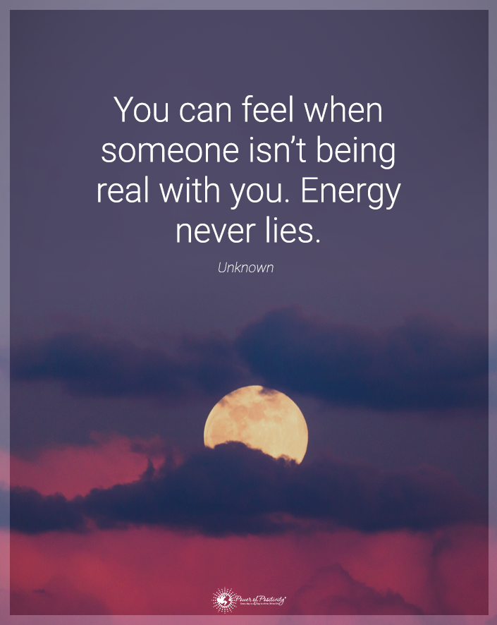 “You can feel when someone…”