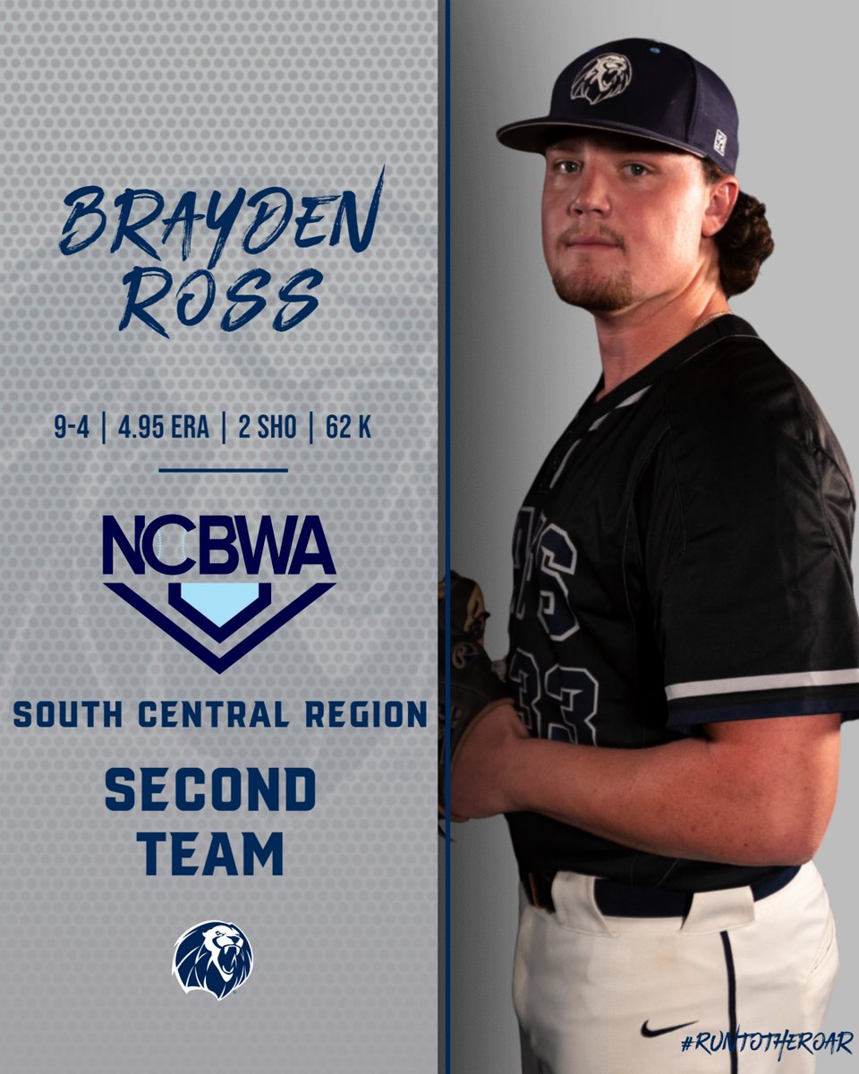 Congrats to Brayden Ross for being selected to the NCBWA All-South Central Region Second Team!

🔗:  bit.ly/4dGo9pg

#RunToTheRoar