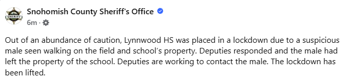 Lynnwood HS Lockdown