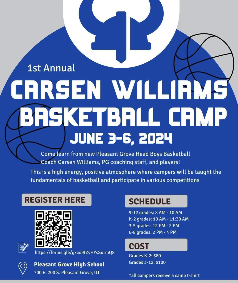Ryan Van Dorn (@vandornryan) on Twitter photo Great opportunity for all grades and skill levels. PG High players having a contest to get the word out. Make sure and put <a href="/Parkvandorn11/">Parker Van Dorn</a> as a referral when you register
<a href="/PGVikingsBBall/">PG Vikings ๐</a> <a href="/PrepHoopsUT/">Prep Hoops Utah</a> <a href="/UtahTop50League/">Utah Top 50 Elite League</a> Great opportunity for all grades and skill levels. PG High players having a contest to get the word out. Make sure and put <a href="/Parkvandorn11/">Parker Van Dorn</a> as a referral when you register
<a href="/PGVikingsBBall/">PG Vikings ๐</a> <a href="/PrepHoopsUT/">Prep Hoops Utah</a> <a href="/UtahTop50League/">Utah Top 50 Elite League</a>