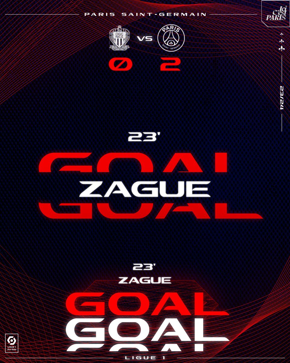 🗣 GOOOOOOOOOOOLLLLL DE ZAGUE!!!

Jogada de Barcola pela esquerda, que cruzou rasteiro para o jovem YORAM ZAGUE fazer o seu primeiro gol como profissional, no dia do seu aniversário de 1⃣8⃣ anos!!!

#ICICESTPARIS ❤💙
#Ligue1 I #OGCNPSG 0-2