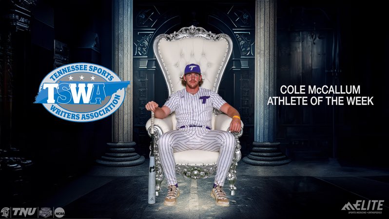 Trevecca Baseball | Cole McCallum Named TSWA Player of the Week 
<a href="/TNUBaseball/">Trevecca Baseball</a> 
tnutrojans.com/news/2024/5/15…