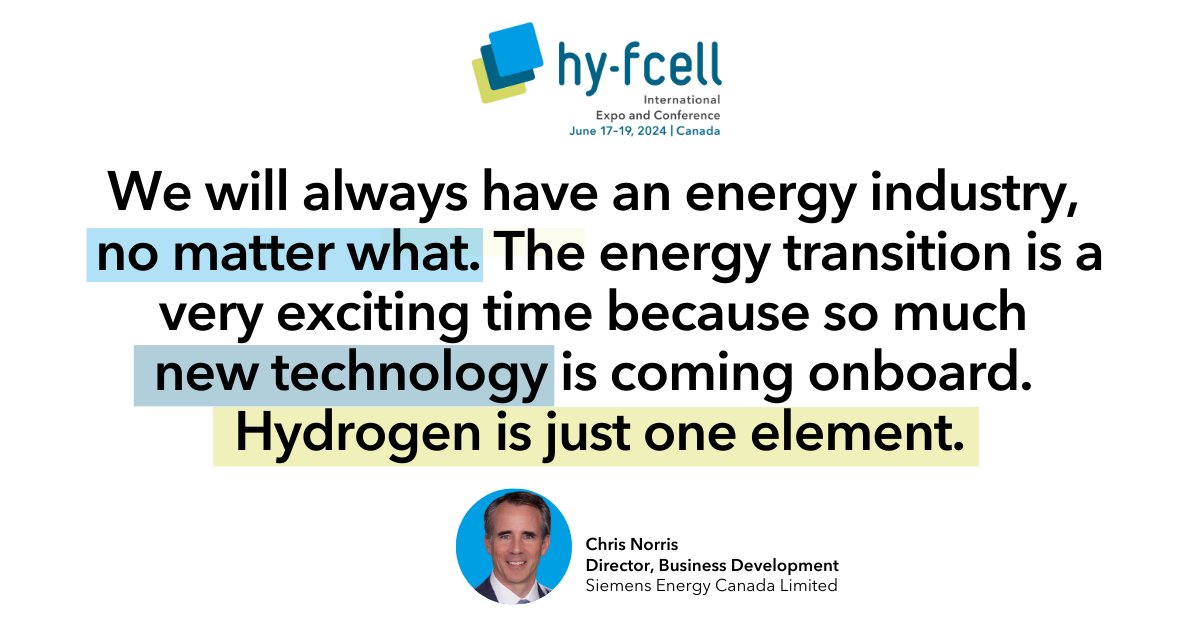 🤝 Meet Chris Norris, Director of Business Development, Hydrogen at <a href="/Siemens_Energy/">Siemens Energy</a> &amp; #hyfcell Canada Board Chair, gives you a sneak peek into the "Welcome and Opening Plenary" session &amp; provides insight on recent H2 developments &amp; more: youtube.com/watch?v=MRePQL…