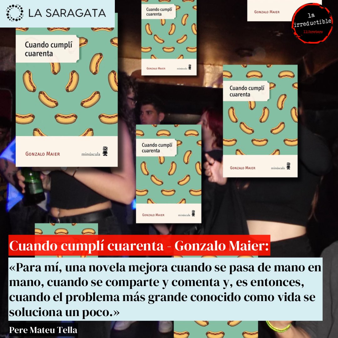 La nova entrada de #lasaragata ens la porta @mateu_pere_t, un text q aprofitant el llibre «Cuando cumplí cuarenta» de #GonzaloMaier, ens parla de les connexions q es poden establir quan es comparteixen les lectures i les seues sensacions amb algú altre.⬇️ lairreductible.com/cat/noticias/c…