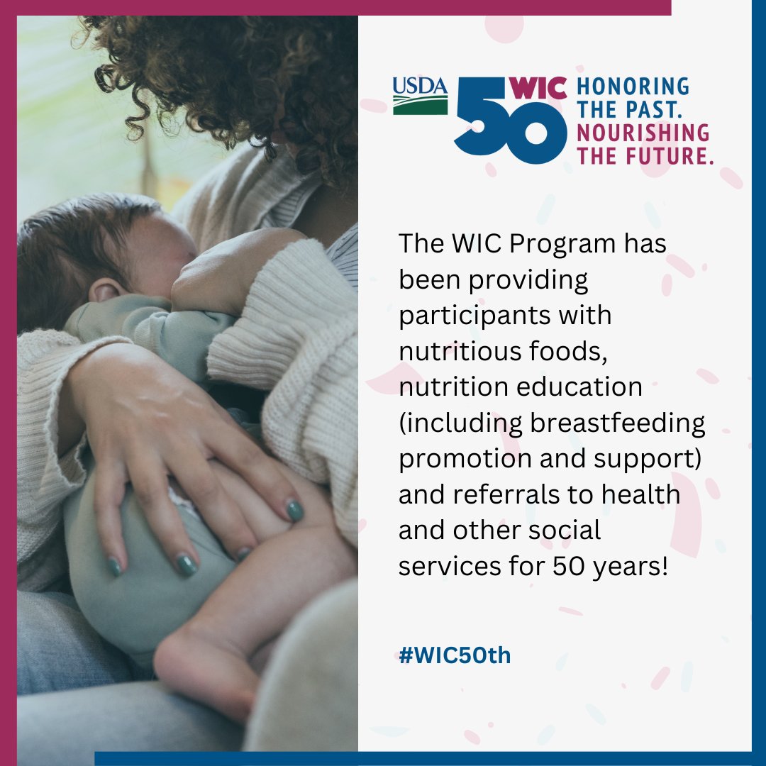 Benefits Data Trust (@benedatatrust) on Twitter photo This month marks the 50th anniversary of the Special Supplemental Nutrition Program for Women, Infants, & Children (#WIC)🍼🎉! Did you know almost half of those who are eligible for WIC are not enrolled? #WIC50th <a href="/USDA/">Dept. of Agriculture</a> <a href="/NatWICAssoc/">National WIC Association</a> This month marks the 50th anniversary of the Special Supplemental Nutrition Program for Women, Infants, & Children (#WIC)🍼🎉! Did you know almost half of those who are eligible for WIC are not enrolled? #WIC50th <a href="/USDA/">Dept. of Agriculture</a> <a href="/NatWICAssoc/">National WIC Association</a>