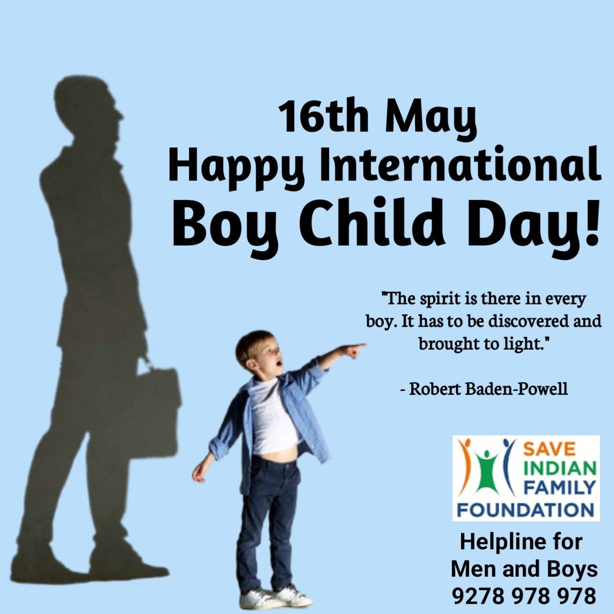Finally the wait is over and today we're celebrating our most awaited day. Happy #InternationalBoyChildDay! 

This International Boy Child Day , let's create an awareness among the boys that their lives matter , their rights matter and their voice matters!
