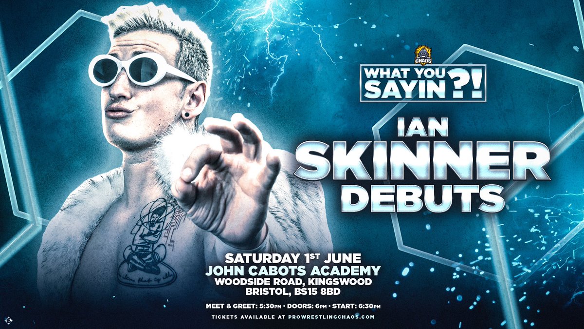 IAN SKINNER MAKES HIS CHAOS DEBUT! We saw the video from him just over an hour ago but we’ve just had it confirmed by General Manager Degnan. IAN SKINNER will make his Pro Wrestling Chaos Debut June 1st ‼️ LESS THAN 30 T1CKETS LEFT ‼️ 🎟️ ringsideworld.co.uk/events.php?id=…