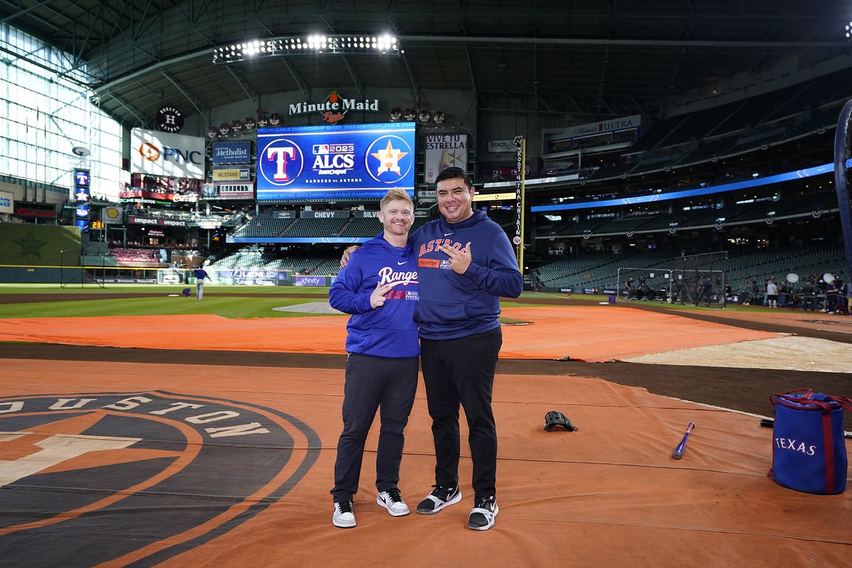 Read about how Eric Velazquez and Sean Fields, assistant athletic trainers for the Houston Astros and Texas Ranges, respectively, worked to accomplish their dream job in the big leagues in the spring edition of Sawdust magazine! gosfa.com/fastball #LumberjacksMakeGreat ⚾