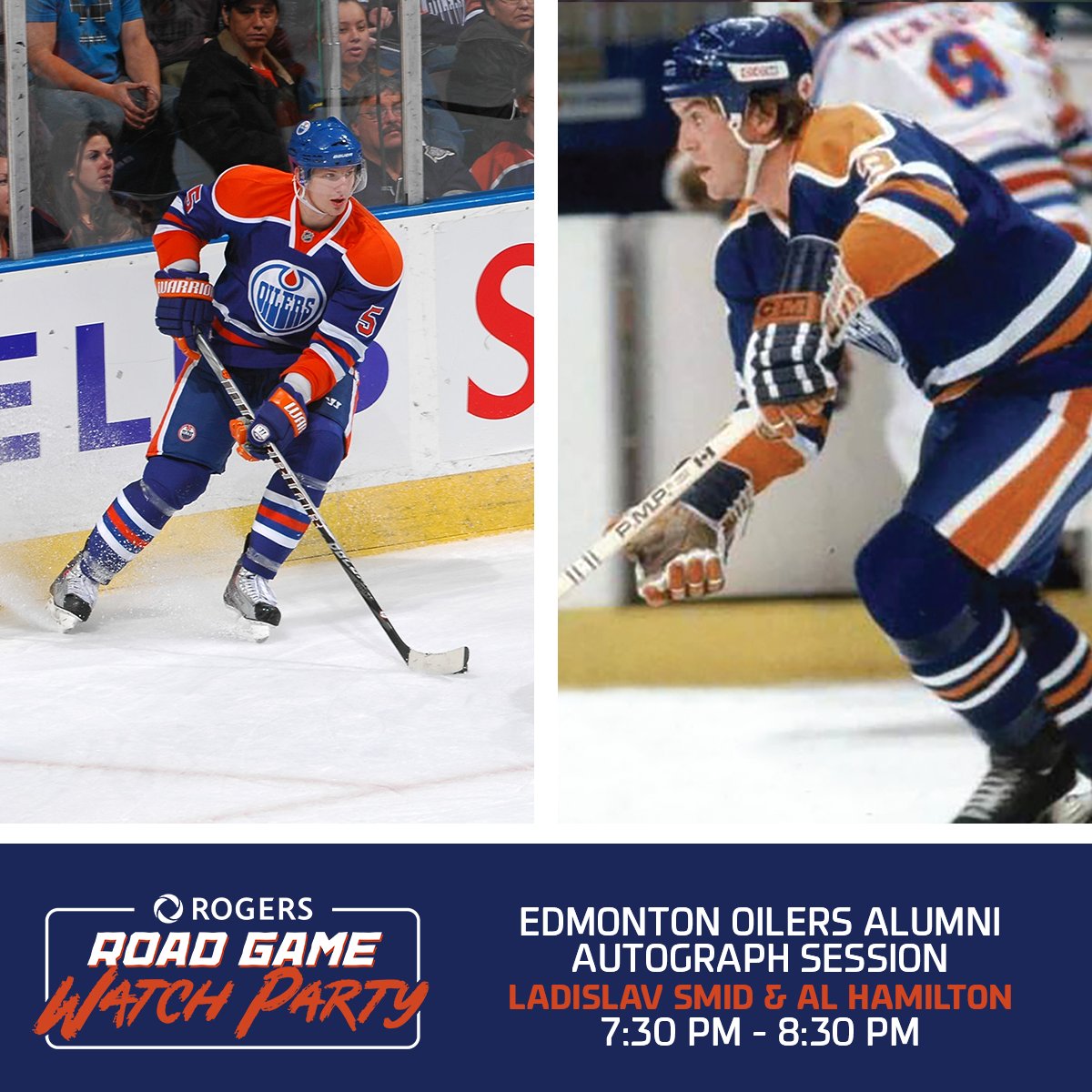 ✍️ ALUMNI UPDATE!! ✍️ @EdmontonOilers alumni Ladislav Smid & Al Hamilton will be signing autographs at tomorrow's @Rogers Road Game Watch Party!⁠ ⁠ Limited tickets remain, get yours before they're gone! 🎫: RogersPlace.com/WatchParty