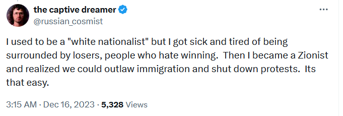 "Not a zionist op" btw