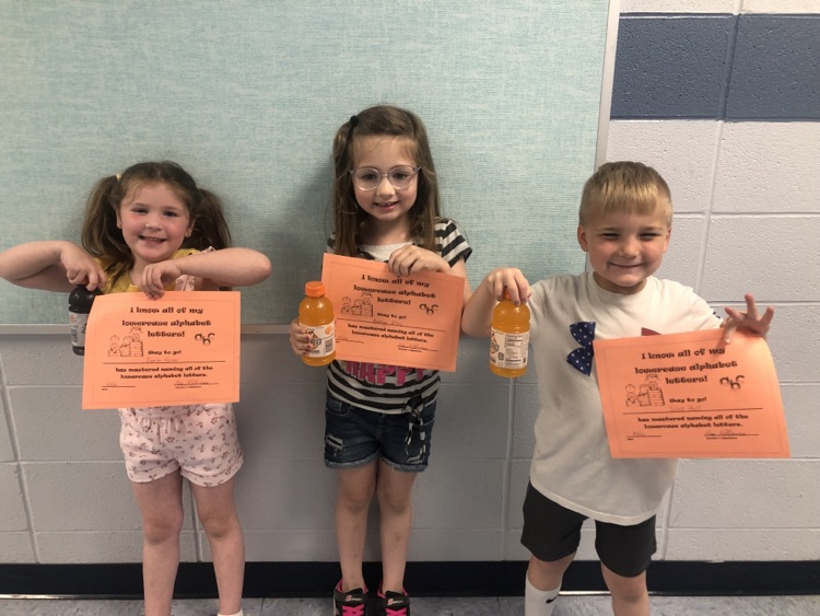These kids got a Gatorade for making it up on the Fridge. Myles counted to 100. Emmiah, Brooklyn, Chase, and Silas knew all of the uppercase letters Emmiah, Brooklyn, and Silas knew all of the lowercase letters. Way to go!