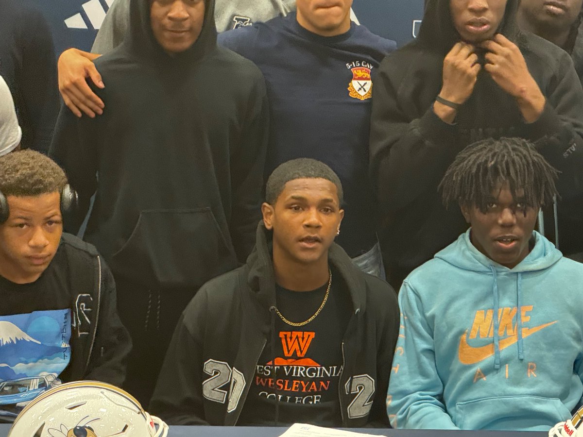 Congratulations to Anthony Battle, today he signed to play football and continue his education at West Virginia Wesleyan.