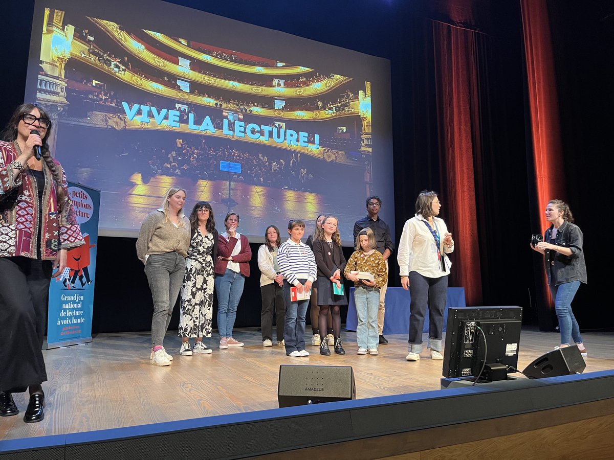 Bravo à toutes et tous ⁦⁦<a href="/championlecture/">Les Petits champions de la lecture</a>⁩ pour cette magnifique finale régionale aux ⁦<a href="/LesChampsLibres/">Les Champs Libres</a>⁩ ! Félicitations à Jeanne et bonne chance pour la finale à la Comédie Française ! ⁦<a href="/DRAEAC_Bretagne/">DRAEAC Bretagne</a>⁩ ⁦<a href="/LeCnam_Inseac/">Le Cnam #InsEAC</a>⁩